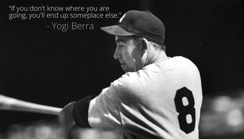 Yogi Berra Quote | Knowing where you are, know where you are going