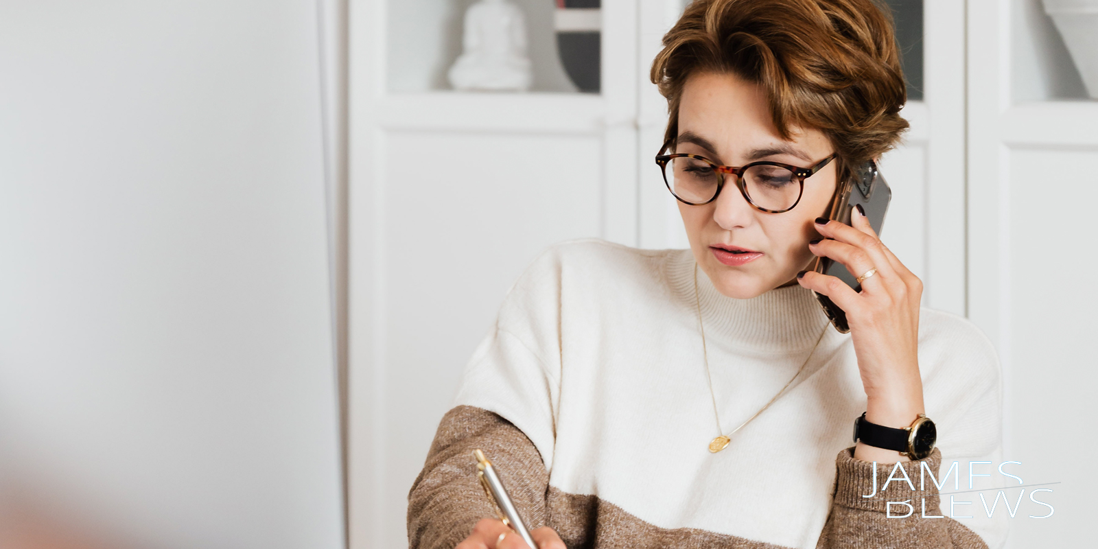 Women calling friends or family for feedback on business issue